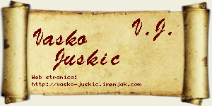 Vasko Juškić vizit kartica